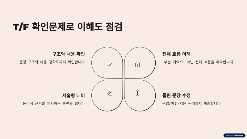 T/F 확인문제