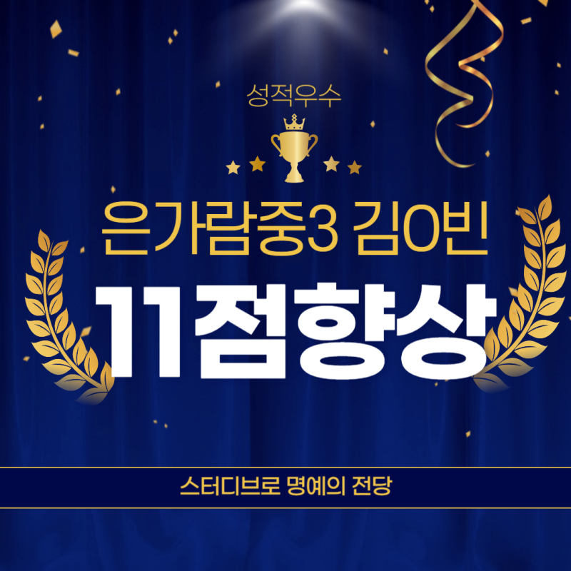 이O나 수학 성적우수 인증